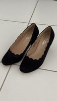 Bequeme Pumps mit Spitzenmuster schwarz Grösse 37 neuwertig