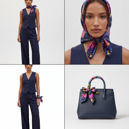 Céline Paris Vintage Tuch mit Floral-Motiv