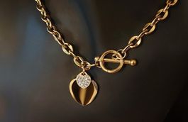 Goldkette mit Herzanhänger, Neu❣️