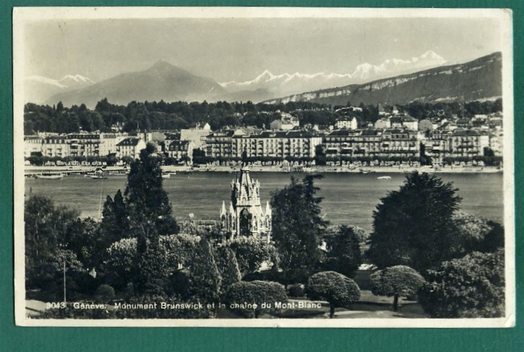Cartes postales: Genève, Monument Brunswick, gelaufen, 1919 – D'occasion à Sargans par Hausi1951