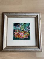 Blumenbild von Gaetano Santacroce, gerahmt, 10 x 10 cm