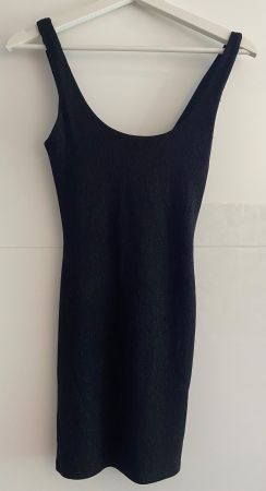 Minikleid von Bershka, Glitzer schwarz, Grösse S