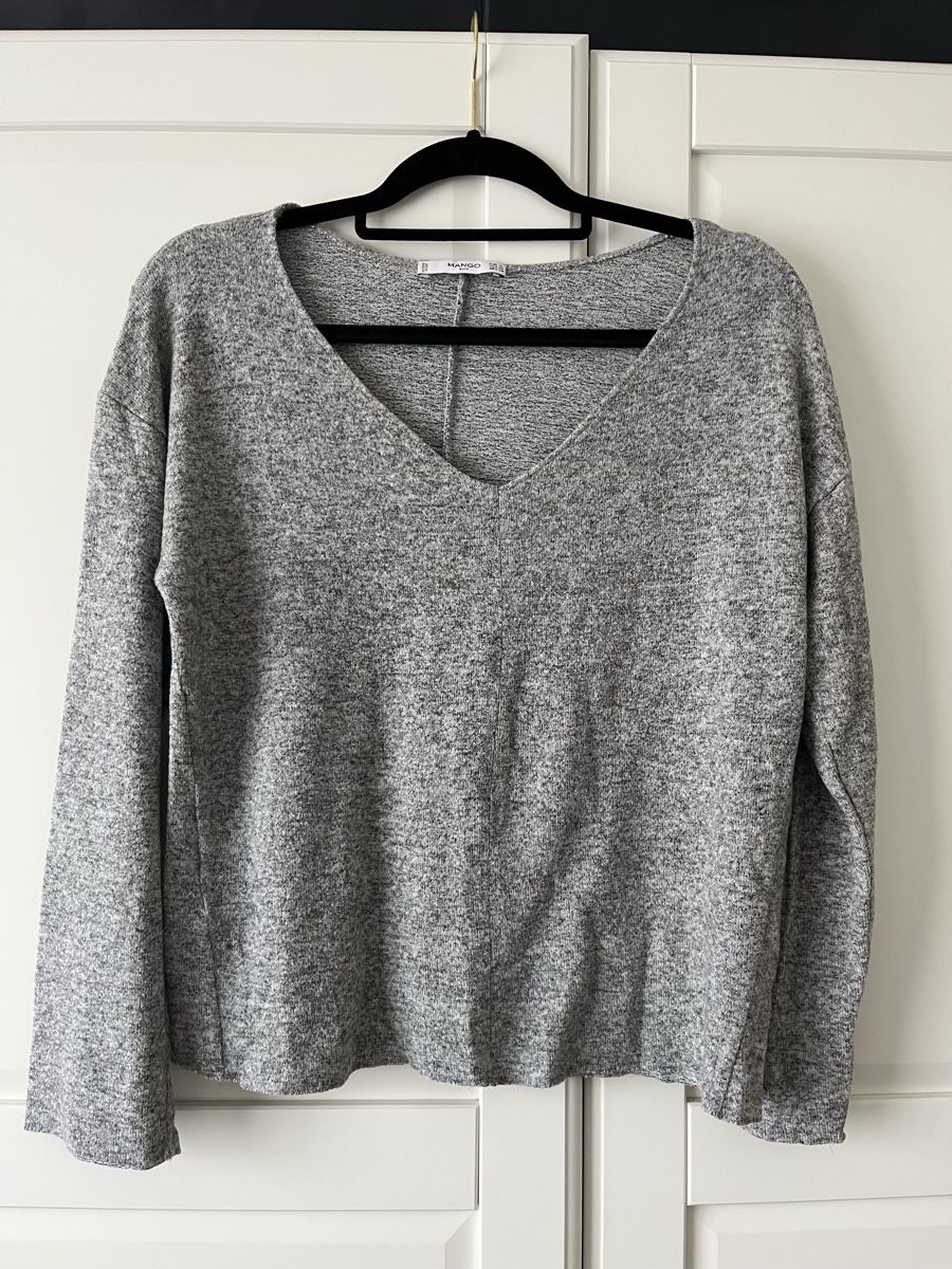 Mango Maglioni & Felpe: Aus weichem Stoff V-Ausschnitt-Pullover – Nuovo (secondo la descrizione) da Allschwil venduto da eyl_bb8q