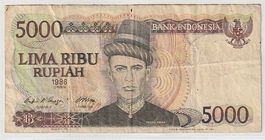 5000 RUPIE   - ANNO 1986 -    INDONESIA