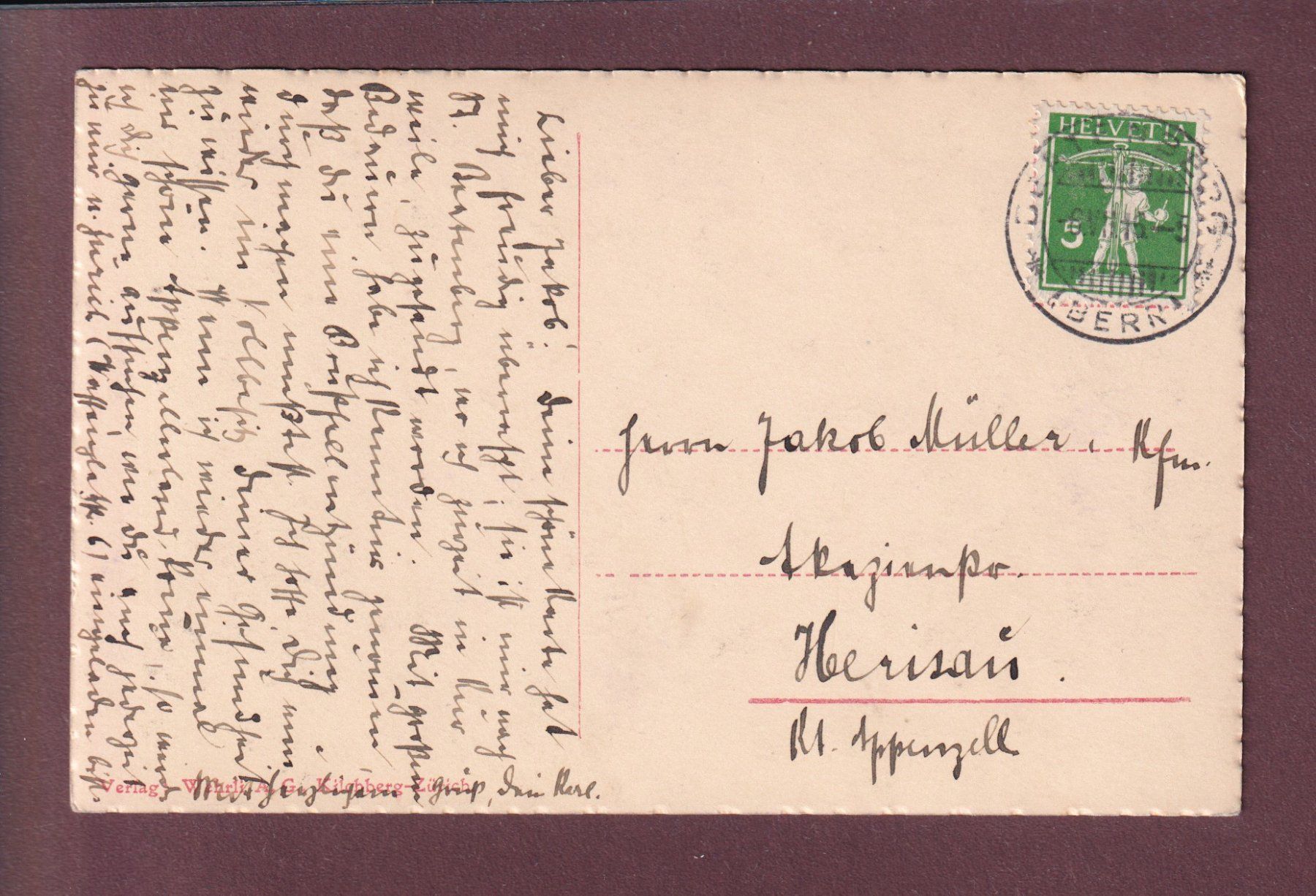 Cartoline postali: BEATENBERG - 1916 – Usato da Pully venduto da nicecards 1