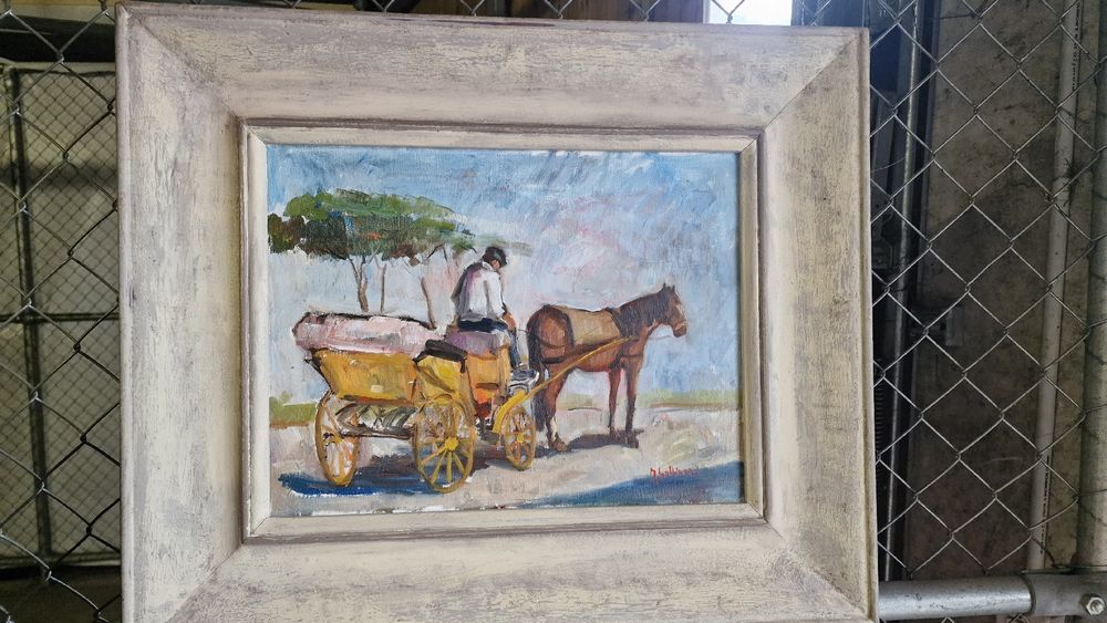 Chucoco Ölgemälde Auf Leinwand – Erntedank-Motiv, 50x50 Cm, Gerahmt, Bauernhaus-Deko Für Wohnzimmer