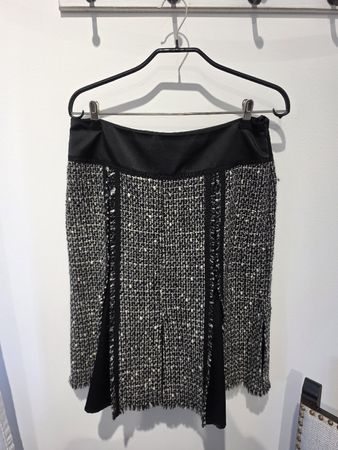 Rock Laurèl Tweed schwarz weiss Grösse 38 guter Zustand