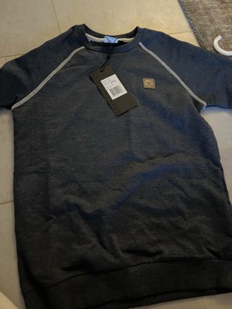Dunkelgrauer Sweatshirt Gr. 128, neu mit Etikett