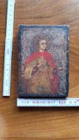 Kleine religiöse Holz-Ikone – Heiligenfigur
