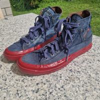 💙 Diesel Denim Red Sneakers • Gr. 43 💙
