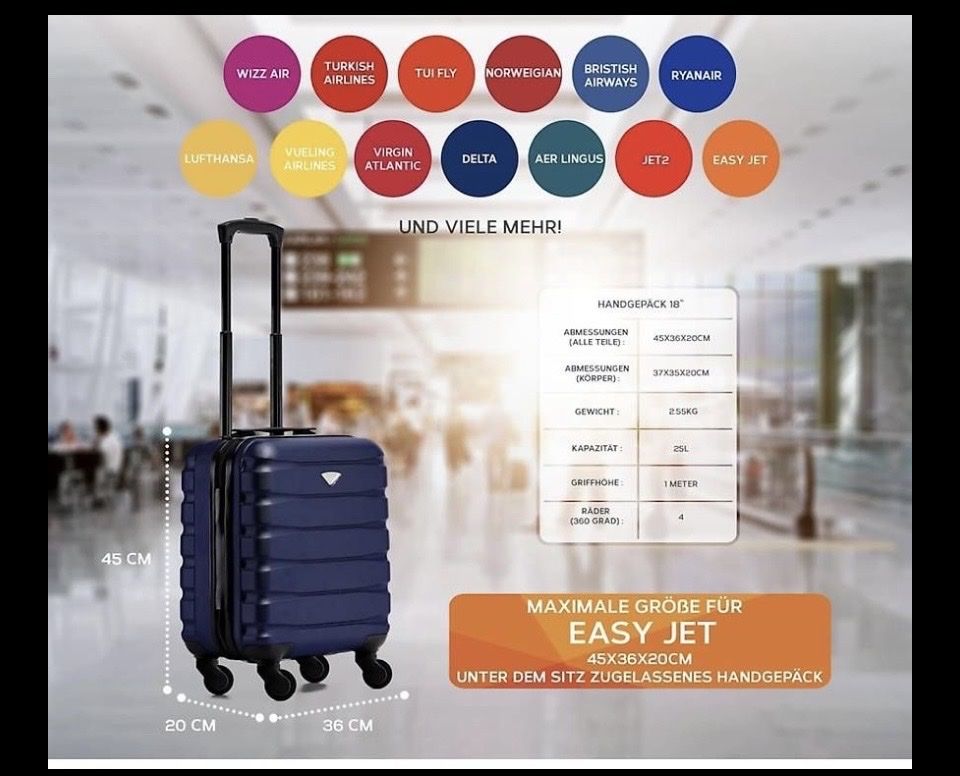 Valigie: EasyJet Kabinen Koffer – Nuovo e nell'imballaggio originale da Derendingen venduto da afe_5ksh 1