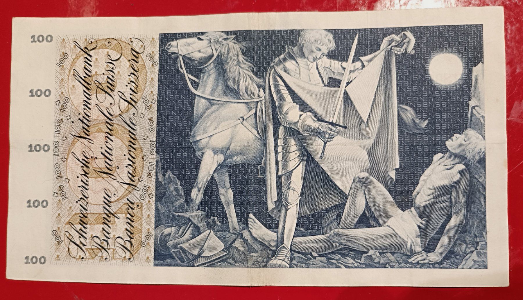 Banknoten: 100.- Fr. CH Note TYP ST. Martin  30.06 .1967 gebraucht – Gebraucht aus Glis von MYS-Wallis2020 7