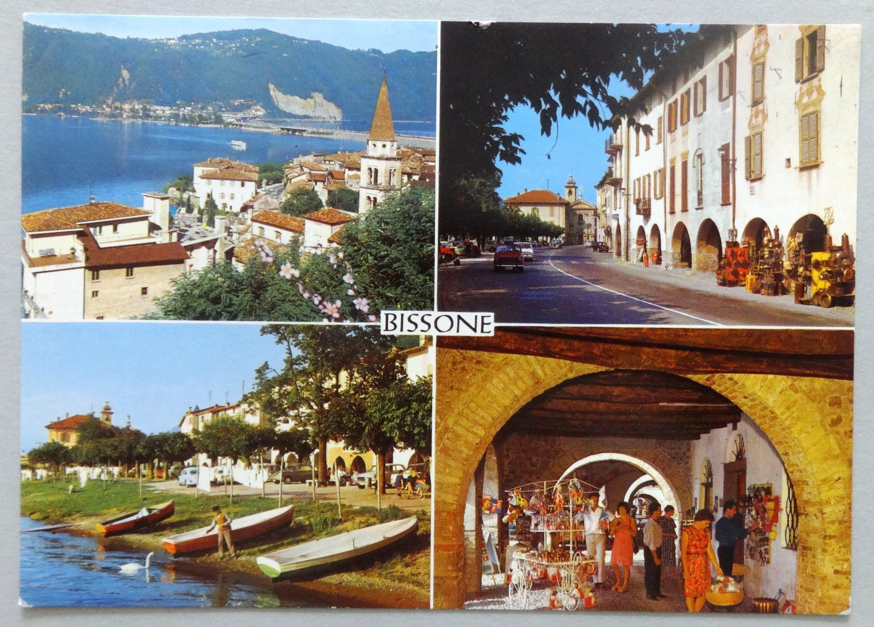 Ansichtskarten: Bissone - Lago di Lugano – Gebraucht aus Fétigny von Billy2miny