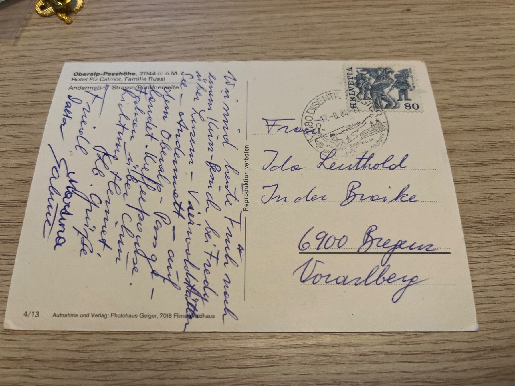 Cartoline postali: Oberalp-Pass ansichtskarte – Usato da Prosito venduto da Danielehh 1