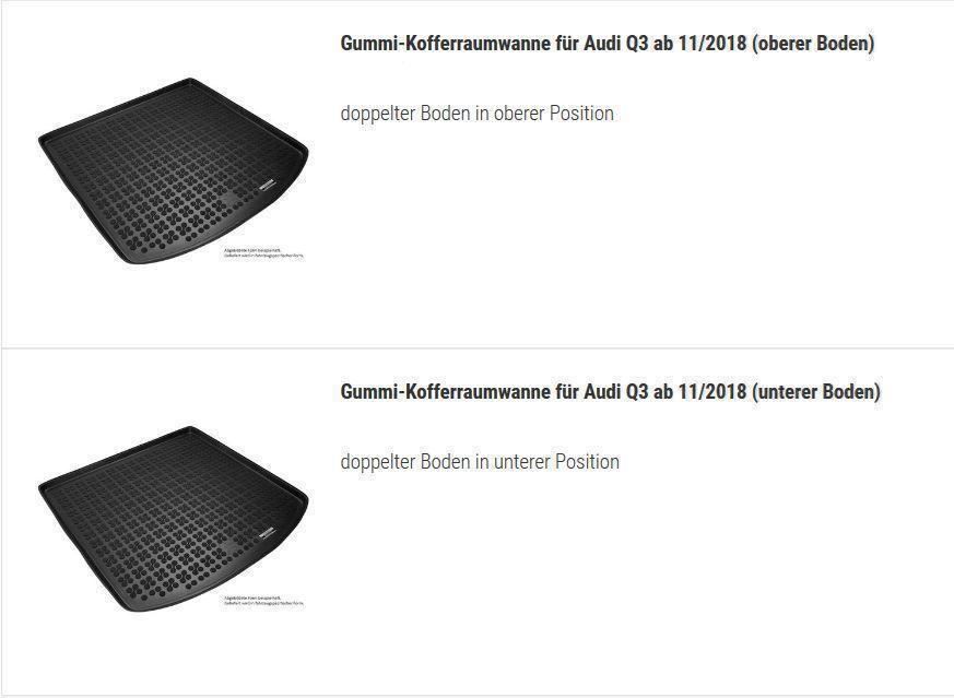 Audi Tapis / Bacs: 3D Kofferraumwanne Audi Q3 ab 11/2018 – Neuf (Voir description) à Rielasingen-Worblingen par Autogummimatten 3