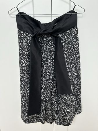 Jupe aus Seide von BOSS, Gr. 38, schwarz/weiss