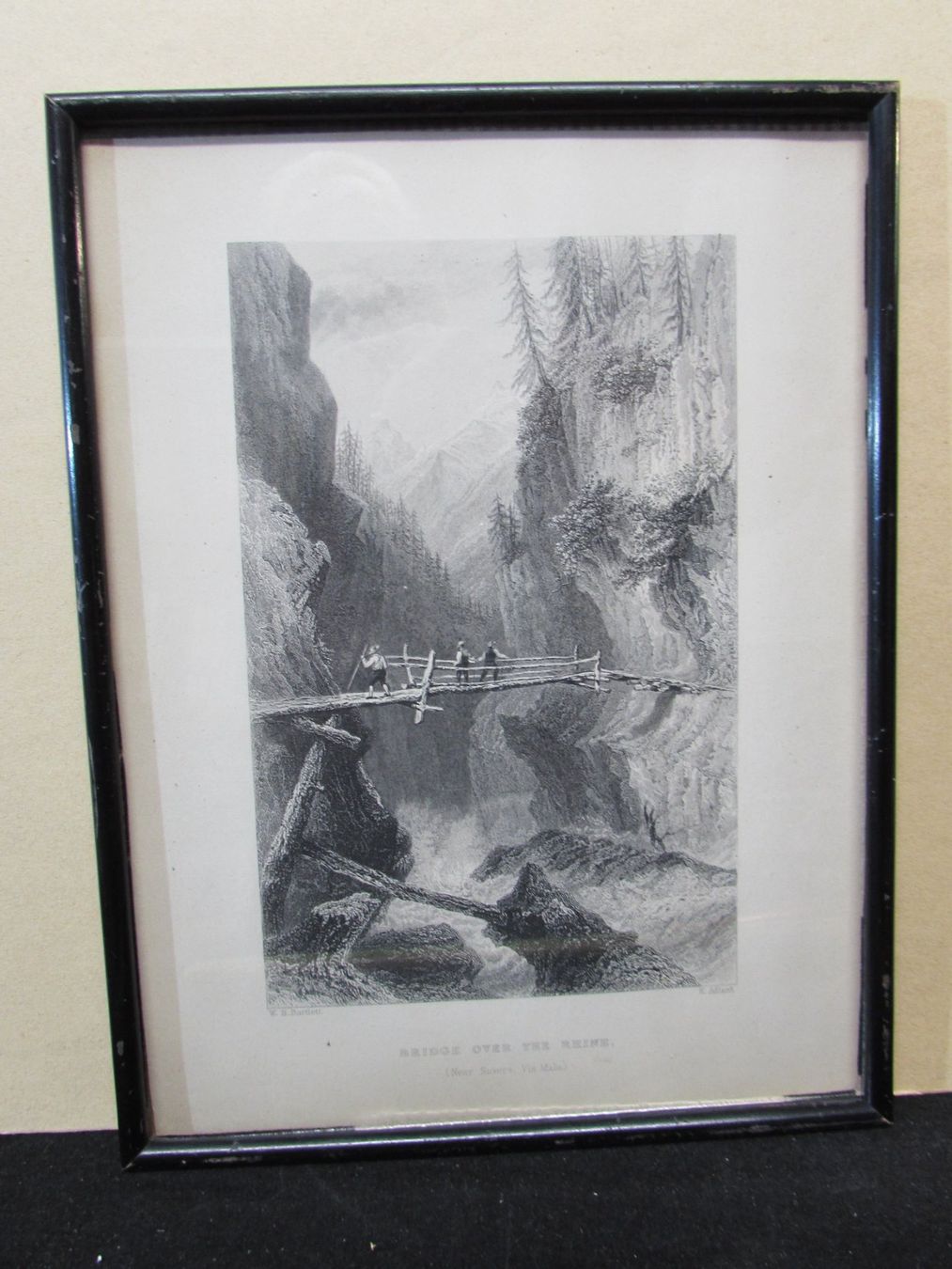 Stiche: Bridge over the Rhine, Bartlett,19.Jh. – Gebraucht aus Walchwil von Shells1 3