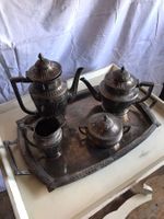 Art Deco  silber Kaffee Teeservice mit Tablett