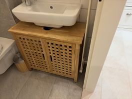 Waschbeckenunterschrank Holz zwei Türen guter Zustand