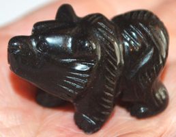 Deko – Heilstein F-657 – Bär – Obsidian ca. 4x2,5x2cm 24,46