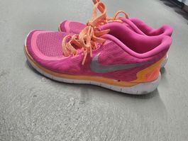 Nike Free 5.0 Turnschuhe, Damen Grösse 37.5, Pink/Orange