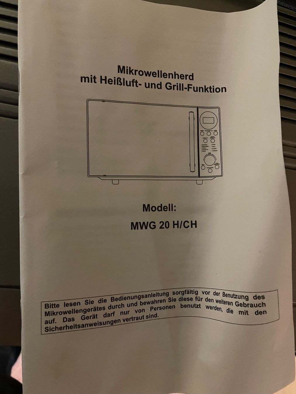 Elettrodomestici da cucina: Microwelle mit Heissluft – Usato da St. Gallen venduto da alexa89 4