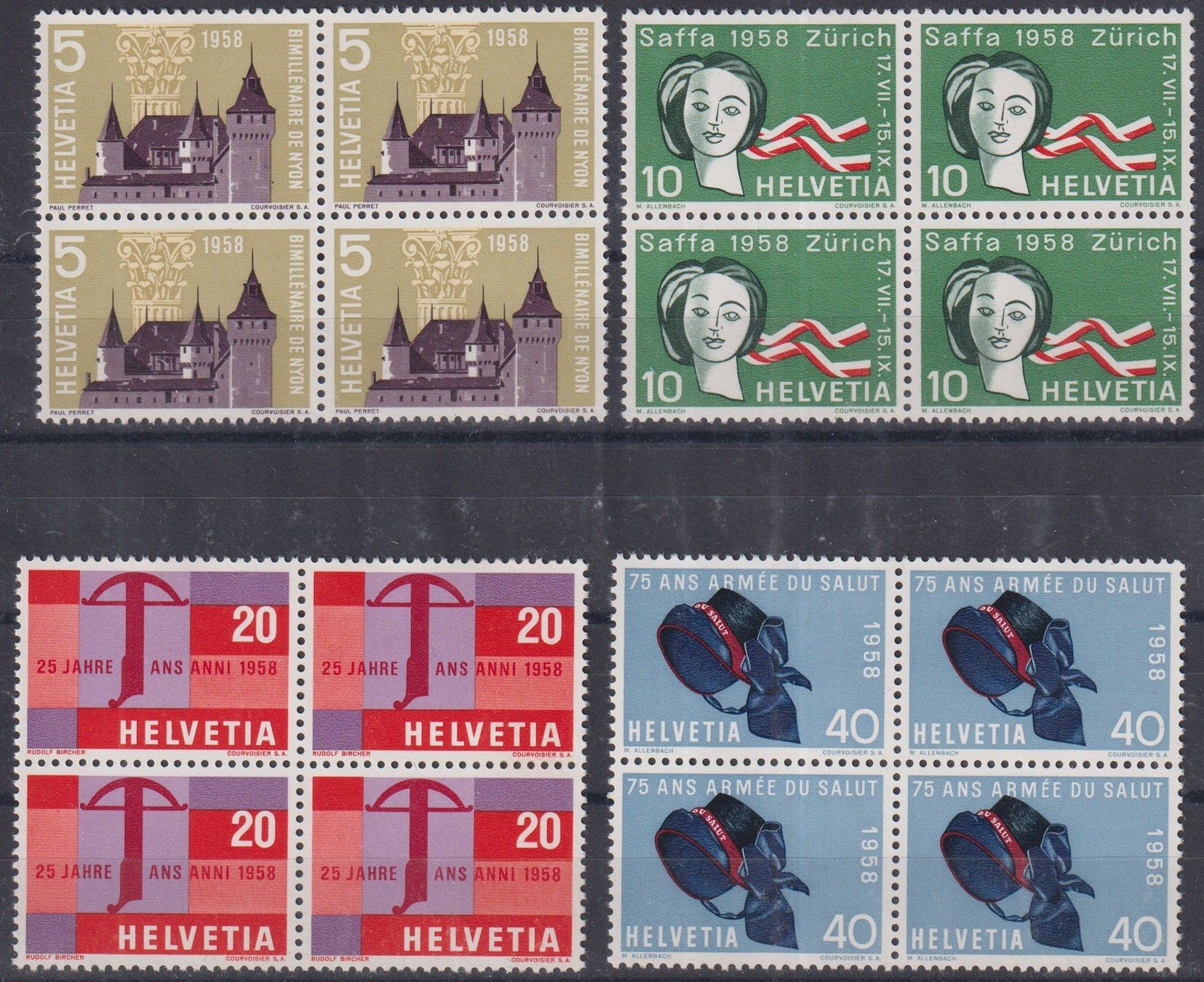 Alle Briefmarken: F2) Satz 334-337, 4.Block, postfrisch – Gebraucht aus Claro von Chanty7