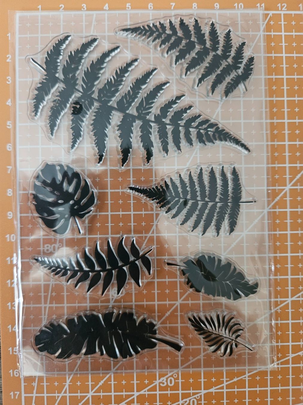 Timbri: Silikonstempel Nr.464, Blätter, Farn – Nuovo e nell'imballaggio originale da Gretzenbach venduto da Fliegepilz56