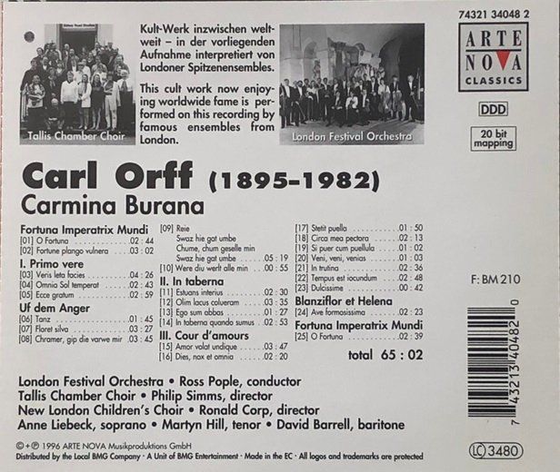 CD: Orff - Carmina Burana – Usato da Grüningen venduto da azulamarillo 1