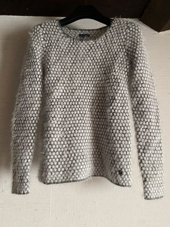 Pull Tom Tailor bicolore gris et blanc taille XS