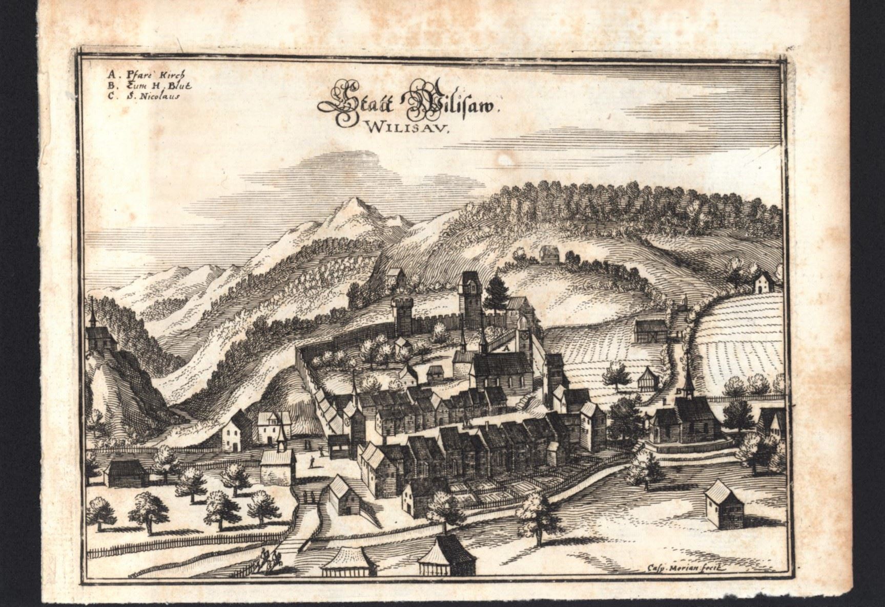 Incisioni: Willisau Kupferstich von Merian – Usato da Rafz venduto da Helvet32