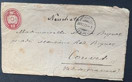 BRIEFUMSCHLAG NEUCHATEL 1877