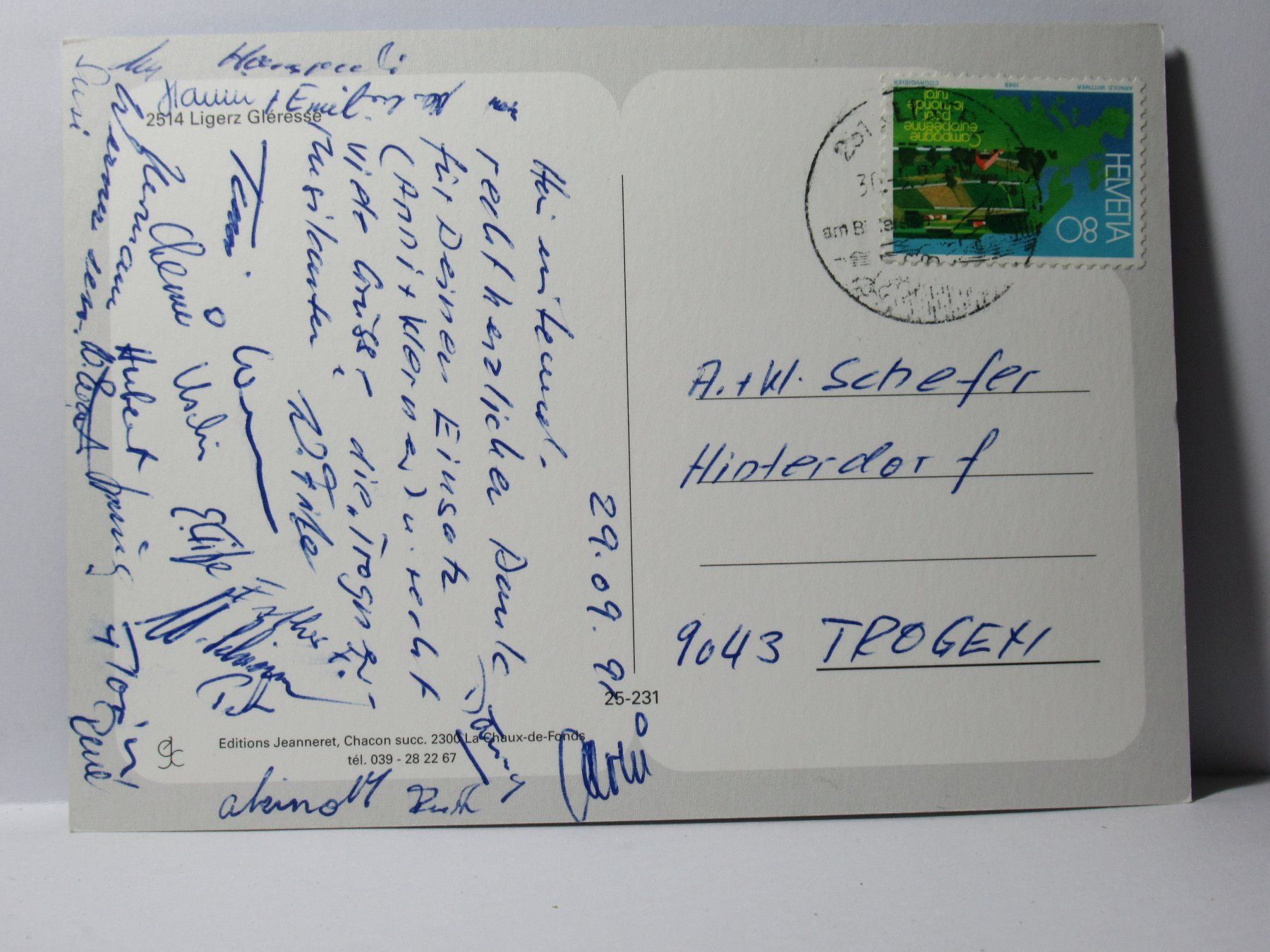 Cartoline postali: Ligerz  , Kirche   1991 – Usato da Grenchen venduto da Bluemchen1900 2