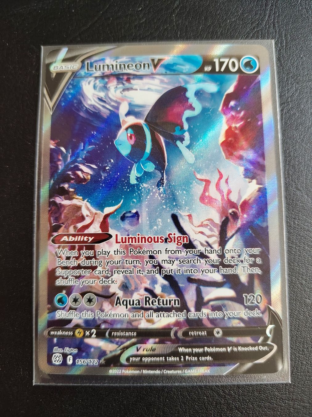 Pokémon Carte collezionabili: Lumineon V 156/172 – Nuovo (secondo la descrizione) da Lausanne venduto da PokePoke