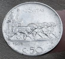 ITALIEN 50 CENTESIMI 1925