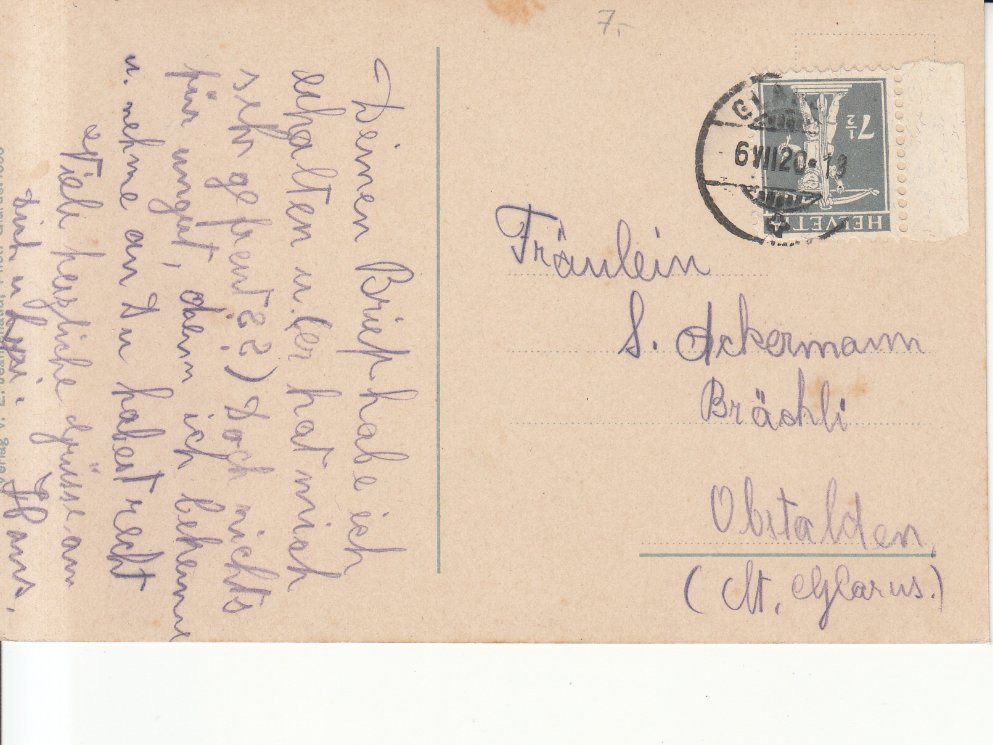 Cartoline postali: Klöntalersee 1920 – Usato da Bürglen TG venduto da StampGraf 1