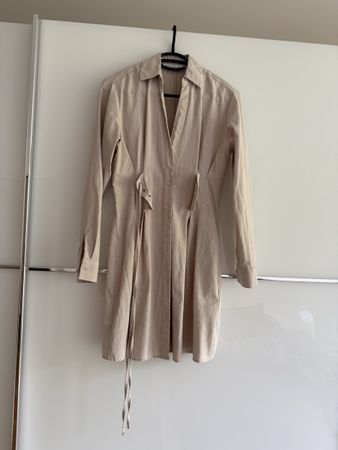 Damen Kleid beige Hemdblusenkleid Grösse S guter Zustand