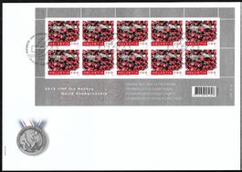 FDC 2013 KB Hockey Silbermedaille Illustriert ohne Adresse