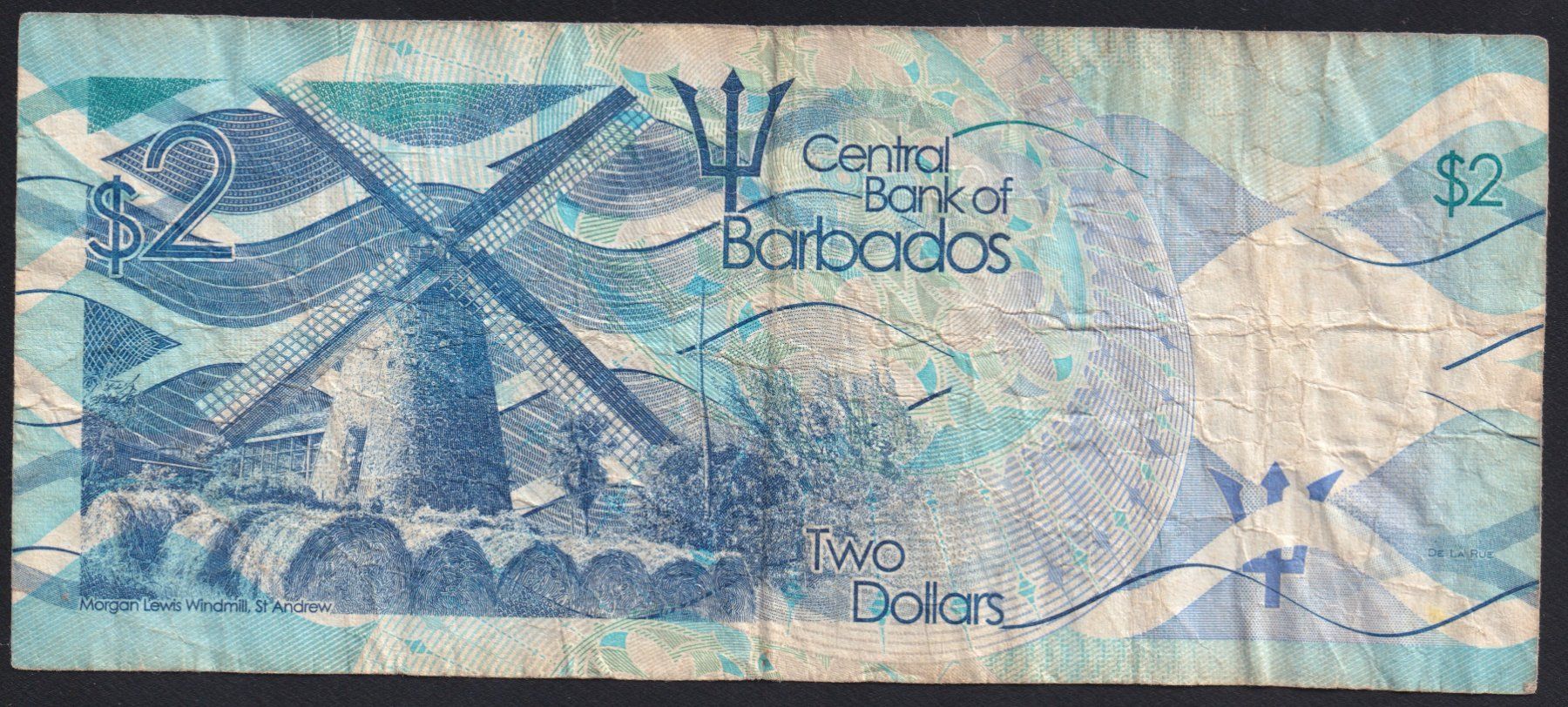 Billets de banque: Barbados 2 Dollars 2013 – D'occasion à Brugg AG par banknoten_muesli 1