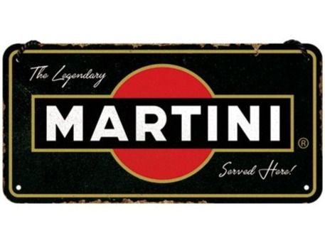 Martini Schilder: Martini Hängeschild Blechschild 20x10cm Original Ware – Neu und originalverpackt aus Goldach von SSRConzept