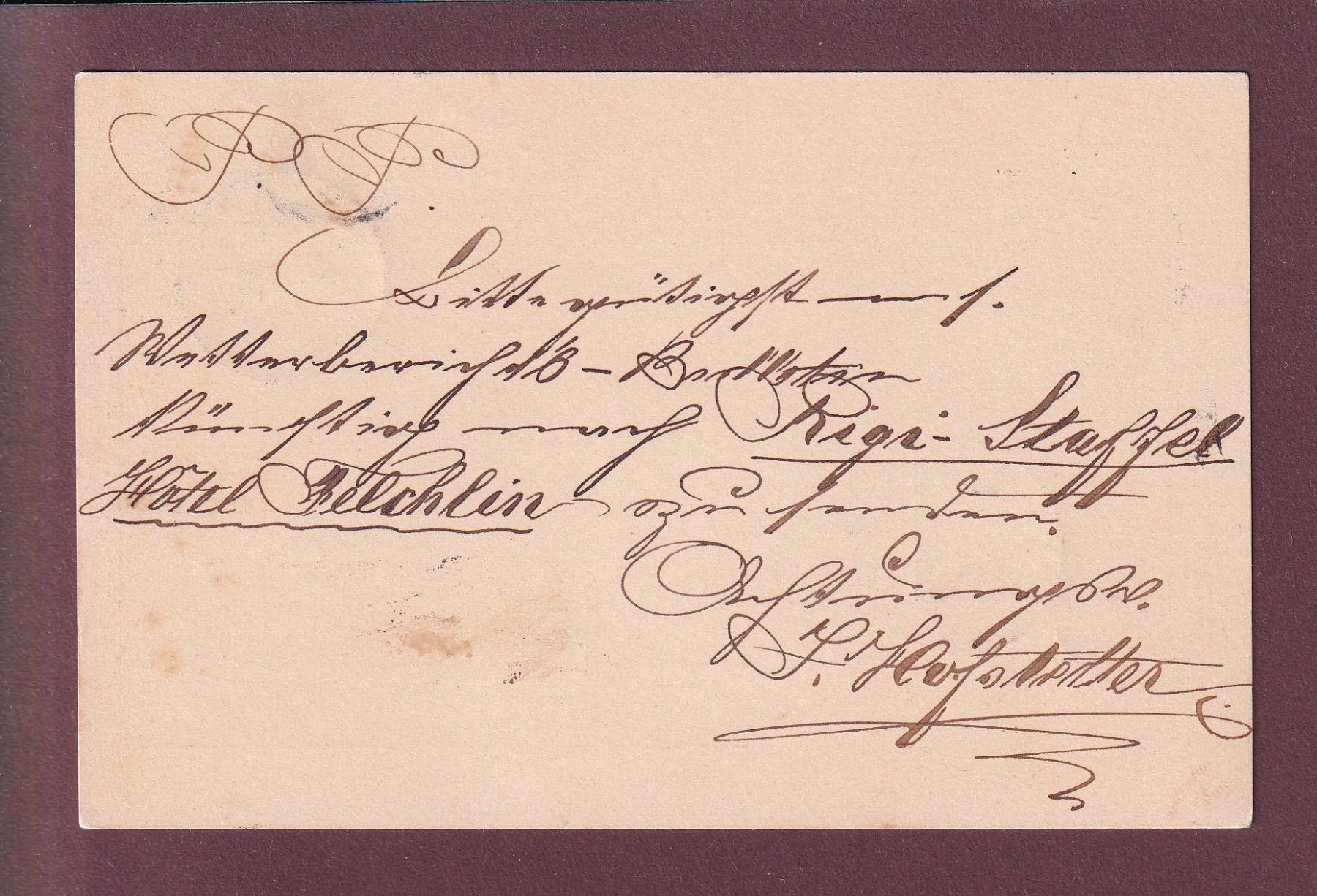 Ansichtskarten: Carte postale pré-affranchie UPU - 1900 – Gebraucht aus Pully von nicecards 1