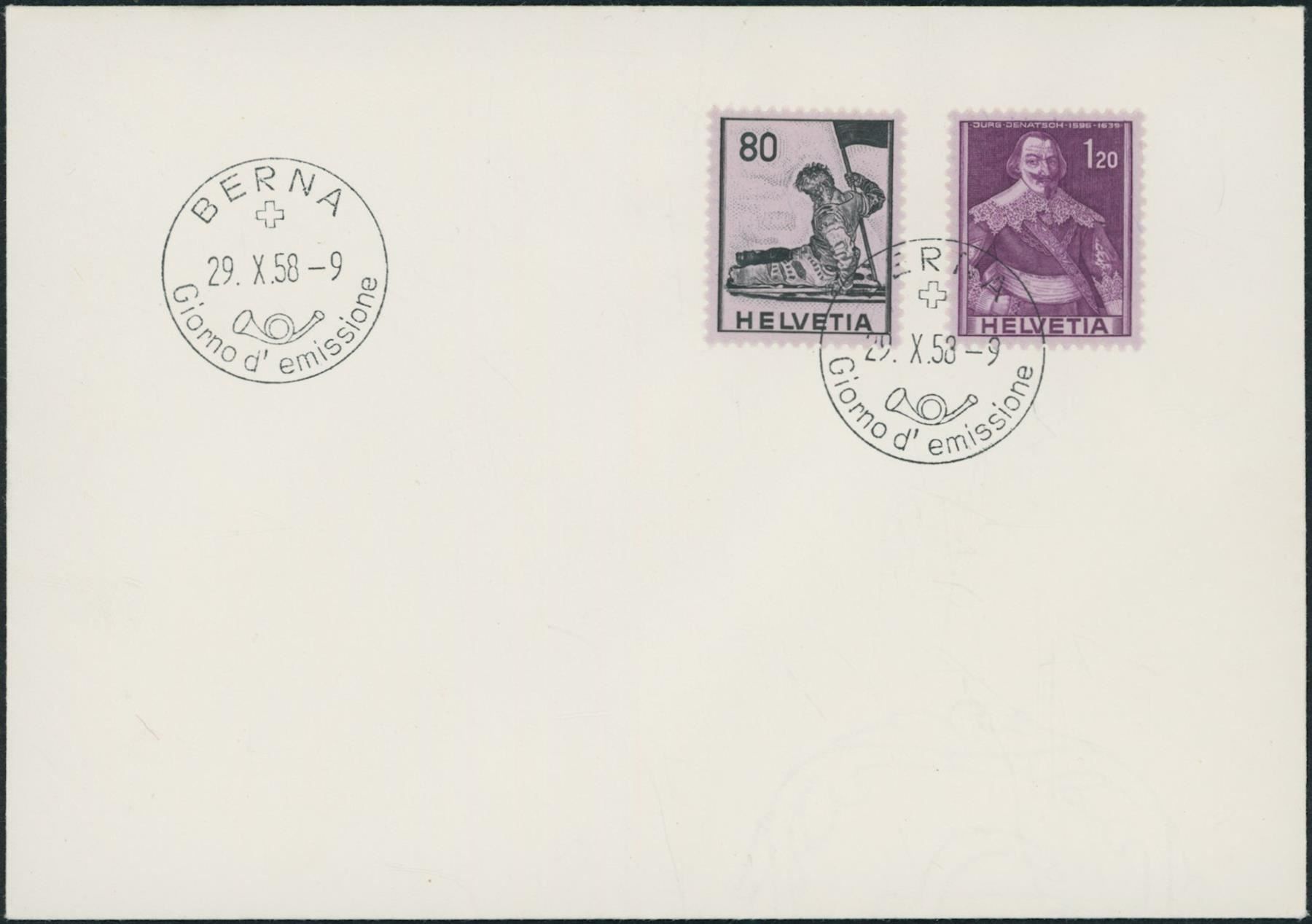 Tutti i francobolli: 1958 - Historische Bilder - FDC ET · it – Usato da Schindellegi venduto da leecollect