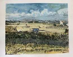 Vincent van Gogh «La Moisson en Provence» (1888) Kunstdruck