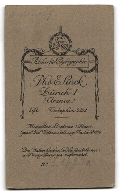 Fotografie &  Plakate: Fotografie Ph., E. Linck, Zürich, junge – Gebraucht aus Berlin von bartko-reher 1