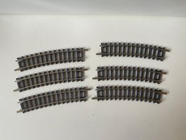 Roco N 2409 6x Ausgleichstück gebogen R-295,4mm 15 Grad