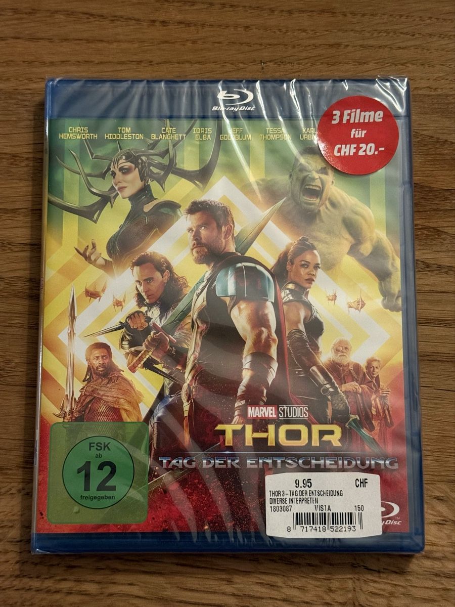 Tutti i DVDs: Thor: Tag der Entscheidung - Blu-Ray - Neu & Originalverpack – Nuovo e nell'imballaggio originale da Wädenswil venduto da dom_pz5d