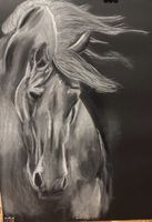 The White Horse – Original Pastellzeichnung 50 × 70 cm – Pfe