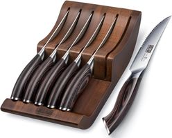 Steakmesser 7 Teilen 12cm Gezahnte Steak Messerset Griff