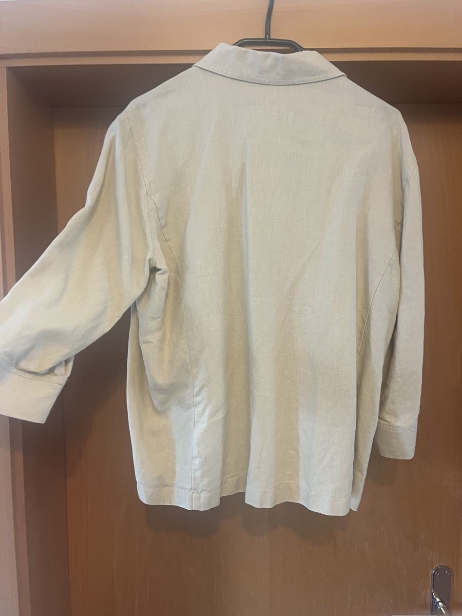 Blusen: Beige Linen Shirt Blouse Size 46 – Gebraucht aus Küssnacht am Rigi von Roxxy 2