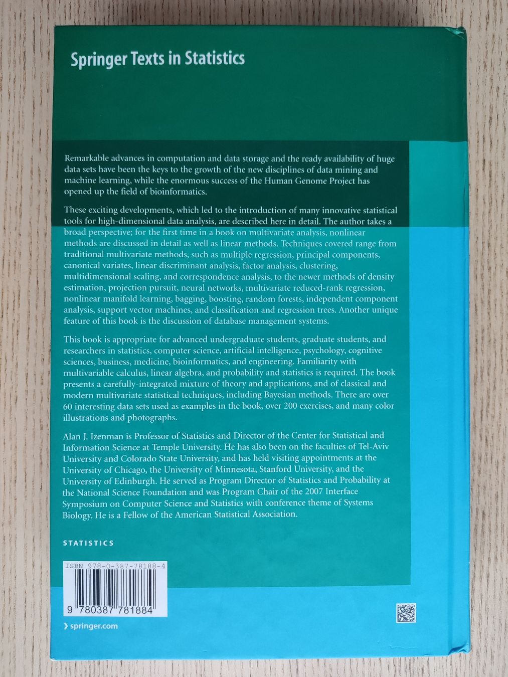 Libri: Modern Multivariate Statistical Techniques – Alan Izenman – Usato da Schaffhausen venduto da philscardstore 1